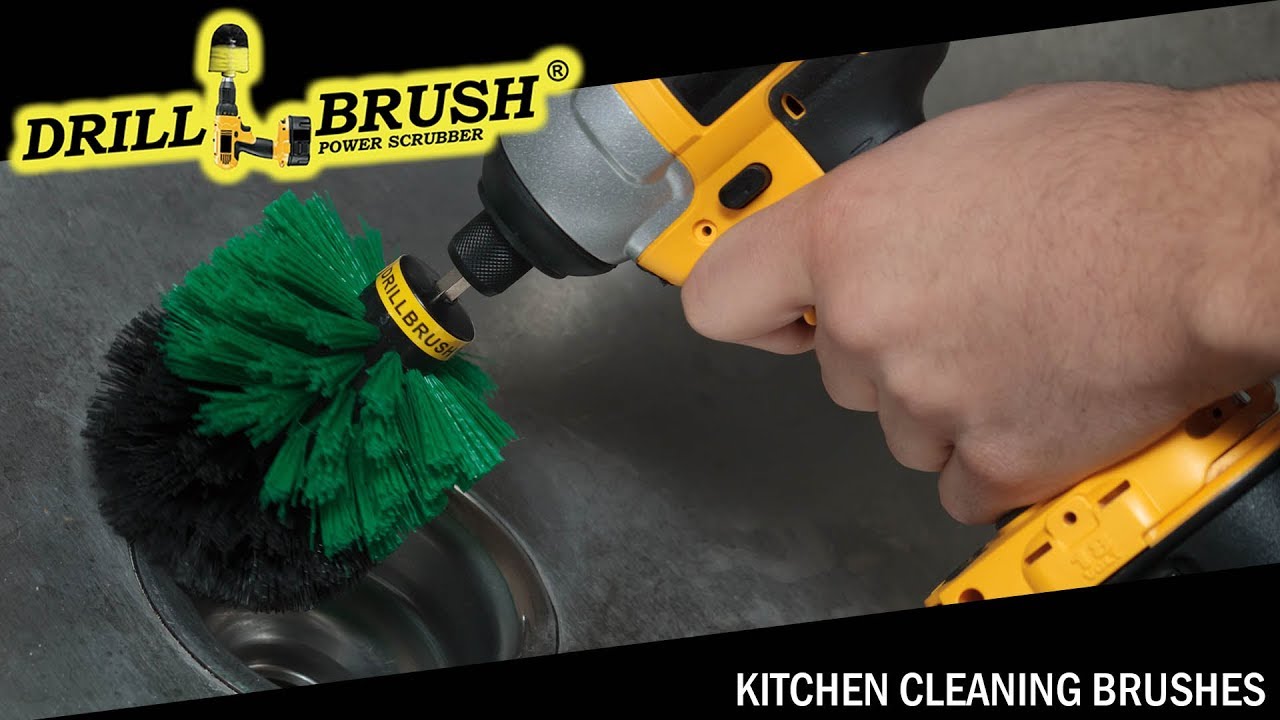 Best Kitchen Cleaning and Scrub Brush Kit | Drillbrush Power Scrubber