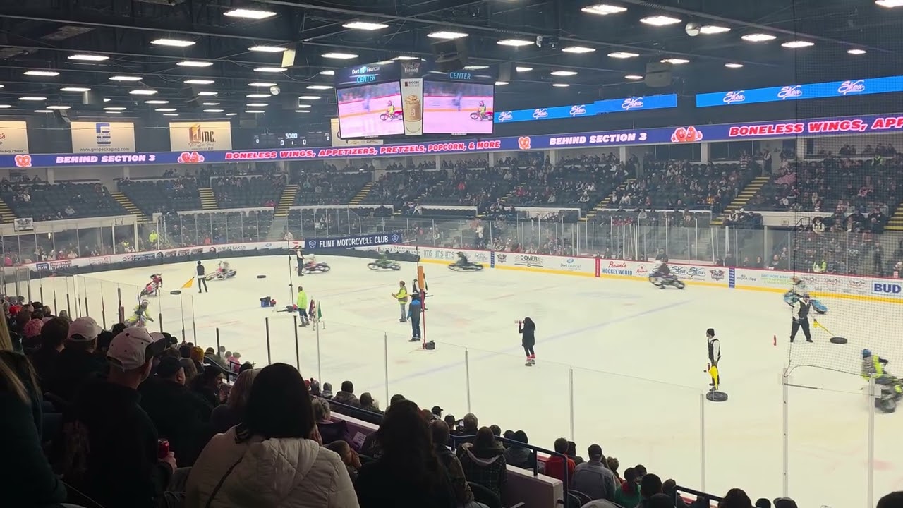 Dort Federal Arena Big brother Big Sister Ice races Flint Motorcycle Club 