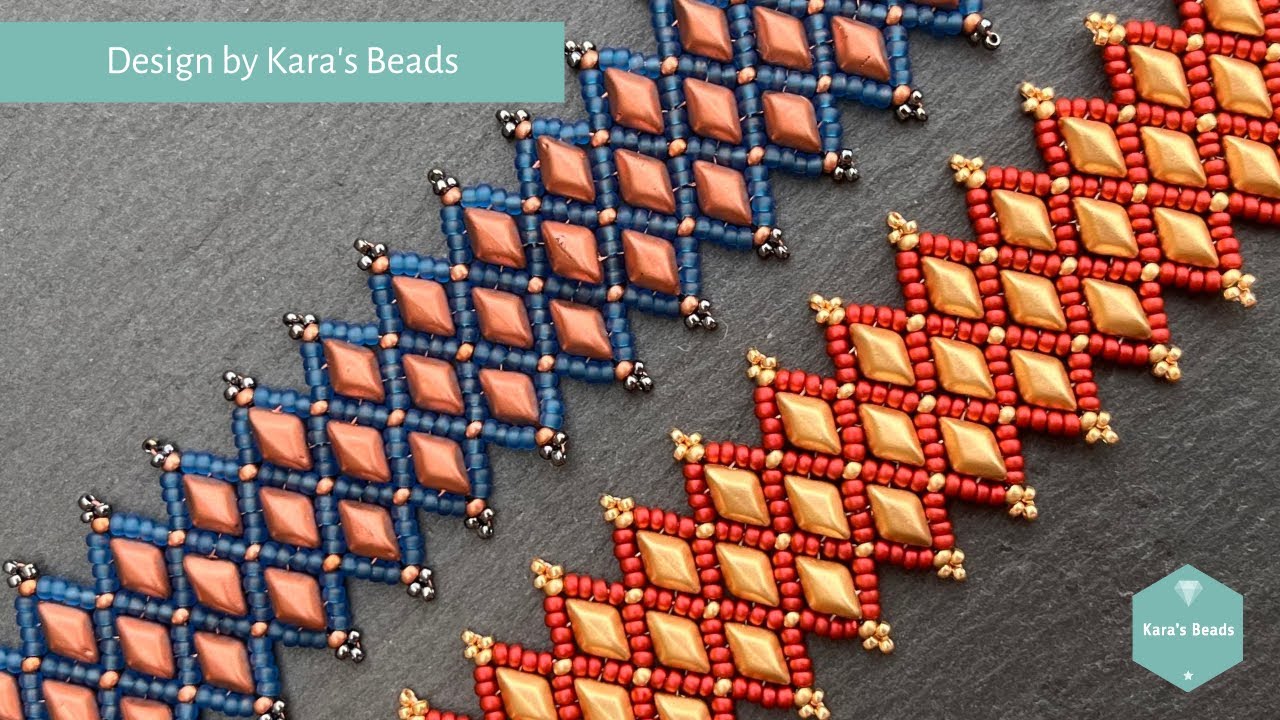 Diamond Bracelet Tutorial | Matubo Gemduo + Miyuki Beads
