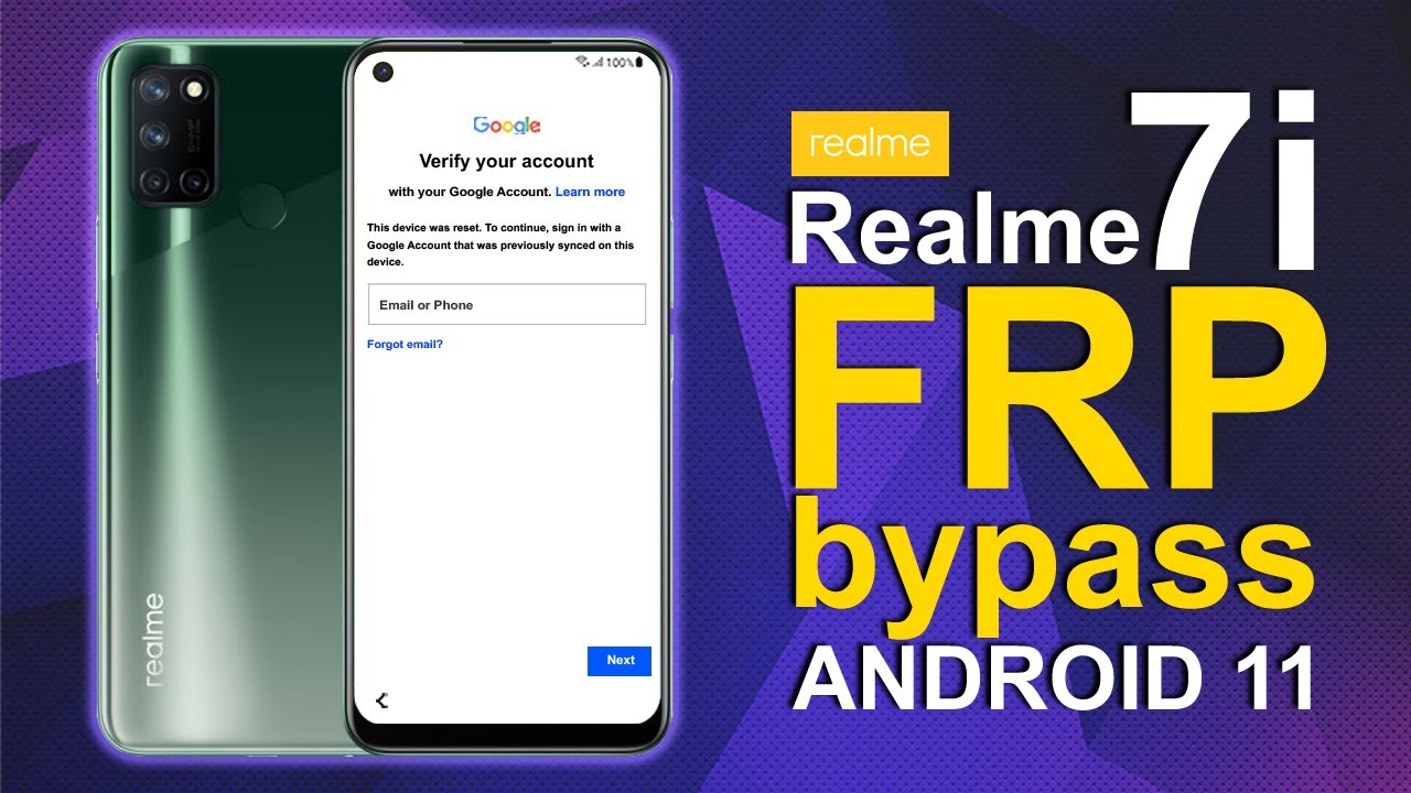 Realme 7i RMX2103 Bypass FRP Android 11 Without PC 100% FREE
