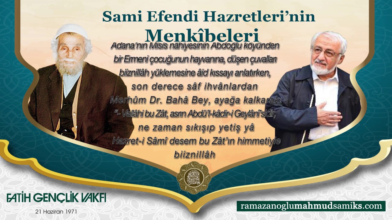 Sami Efendi Hazretlerinin Kerametini Fâş Edene Verdikleri Ders / Mh. Ömer Öztürk'ün Kaleminden