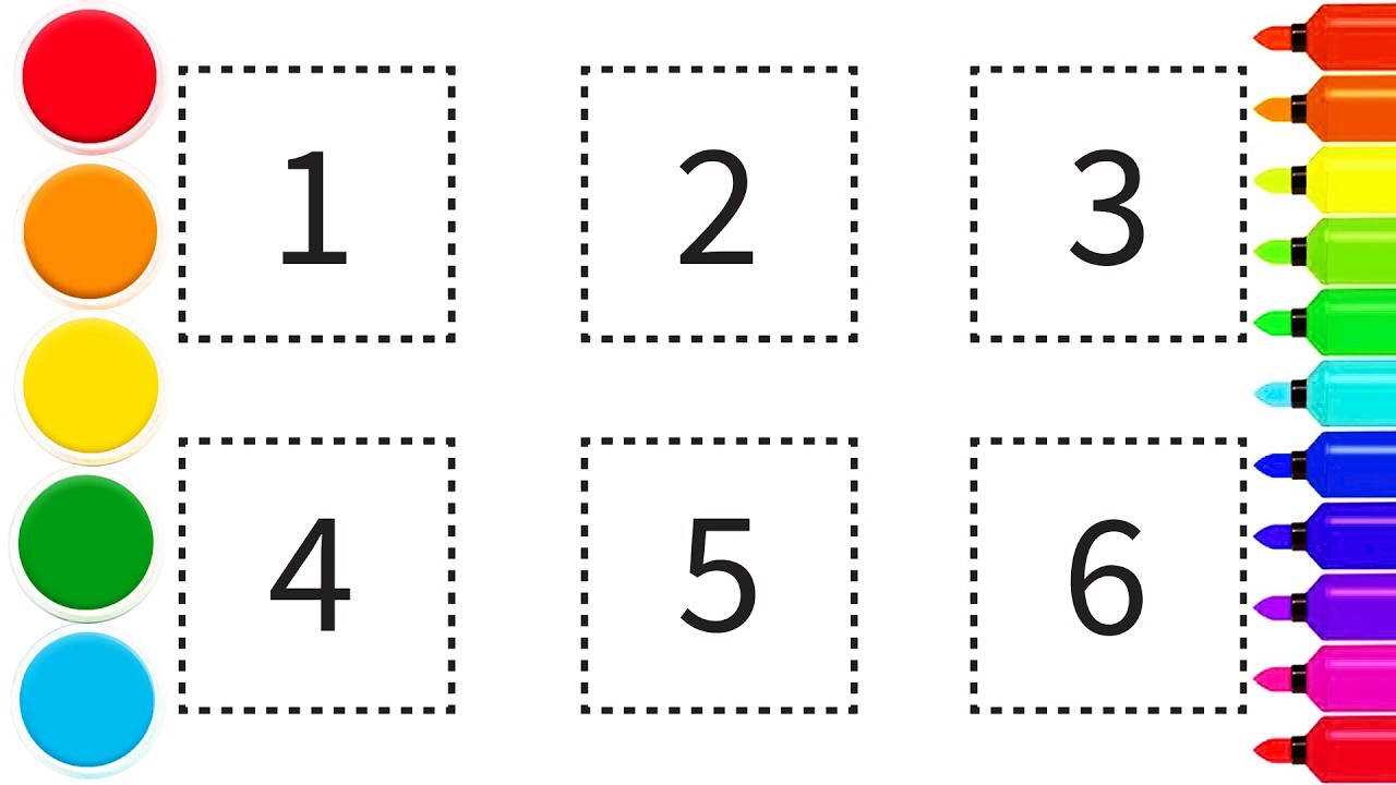 How to draw a simple 2D circle shape and numbers | step by step