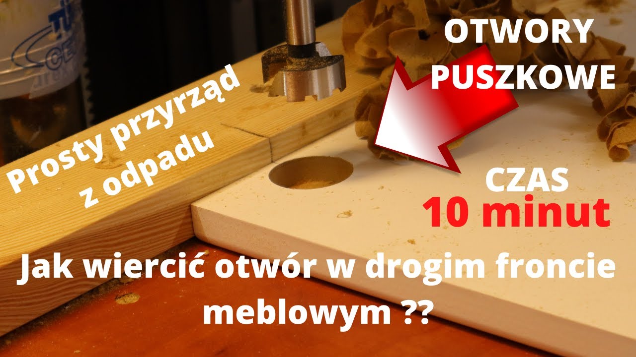 Przyrząd do wiercenia otworów pod zawiasy puszkowe ZA DARMO !!! W 10 minut!!!!