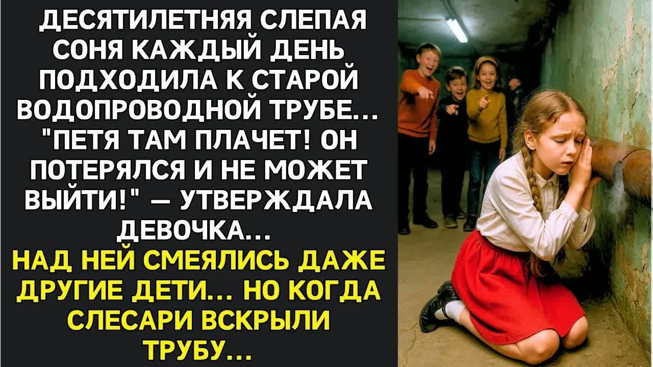 ИСТОРИЯ ДО СЛЕЗ： Восемь дней Соня слушала плач из труб. Никто не верил. Но когда вскрыли трубу...