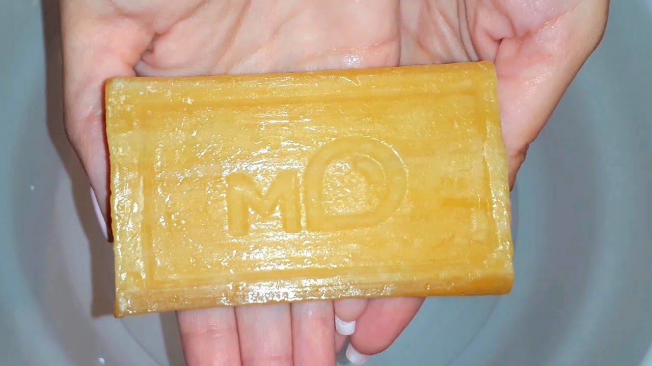 ASMR Soap Lathering/Satisfying Sounds/АСМР Мыление Меридиан/Хозяйственное Мыло