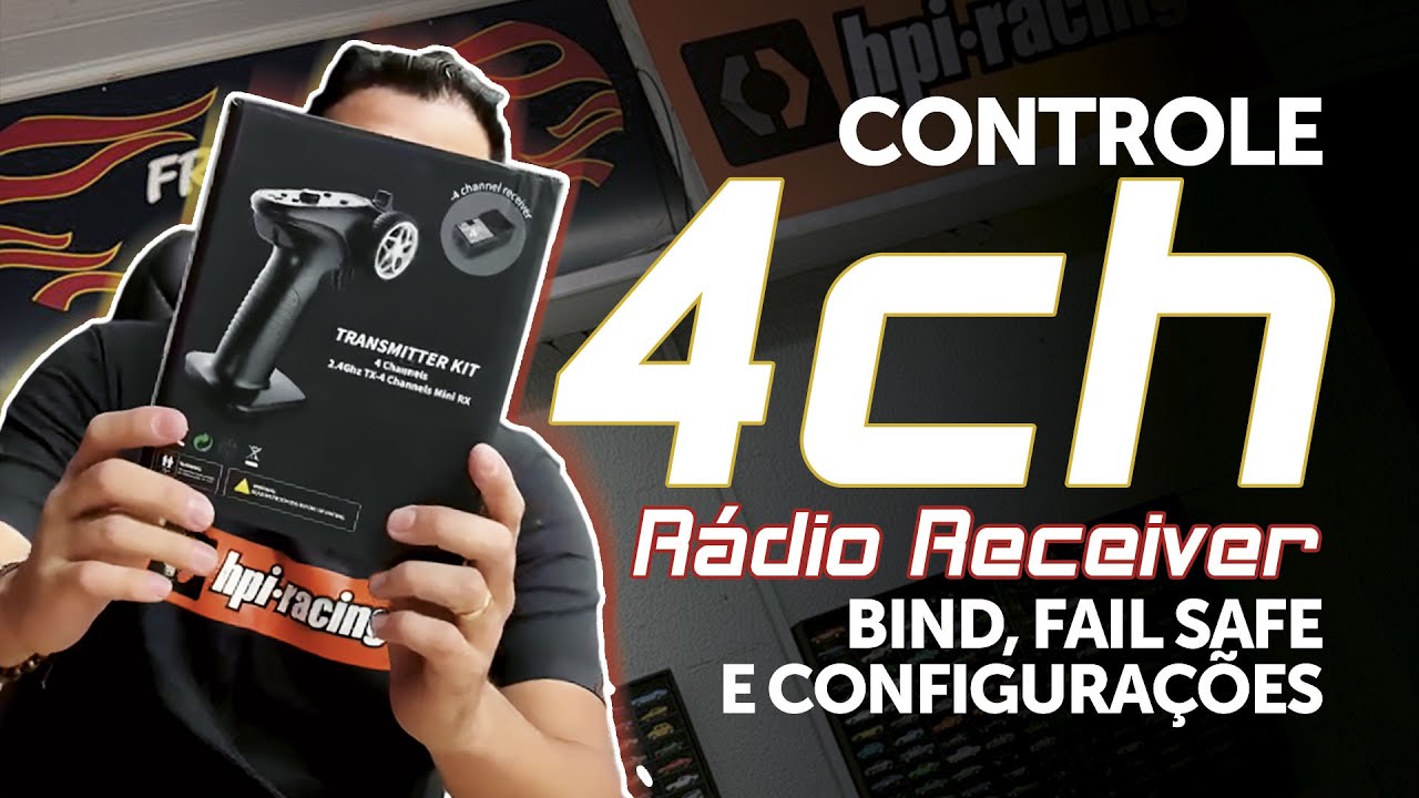 Rádio China 4CH, como parear, e configurar suas funções e fail Safe.