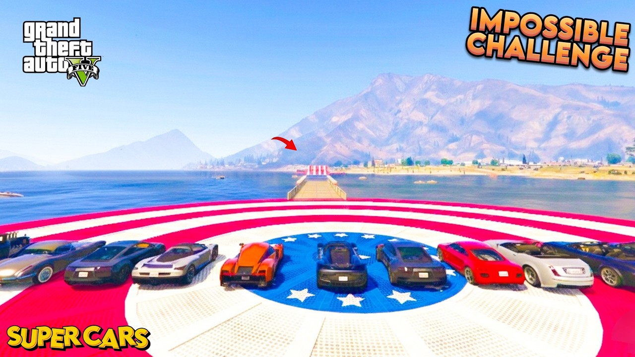 TOP SUPER CARS JUMP CHALLENGE 😲/ GTA5 SUPER CARS  😲/ GTA5