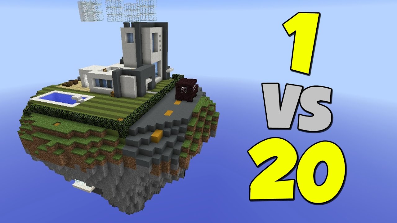 ¡¡ 1 vs 20 !! ¡¡ INCREIBLE !! - Sky Wars Minecraft