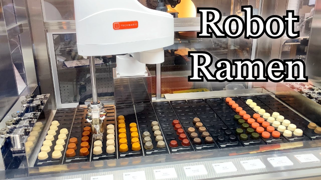 Robot Makes Ramen (Soup Noodles) at oh my DOT in Shibuya, Tokyo, Japan