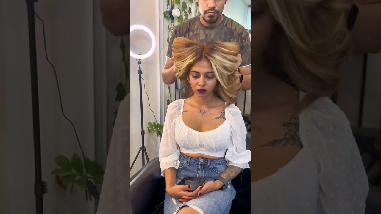 Hair color Transformation by Arosh  #hair #hairstyle #haircolor