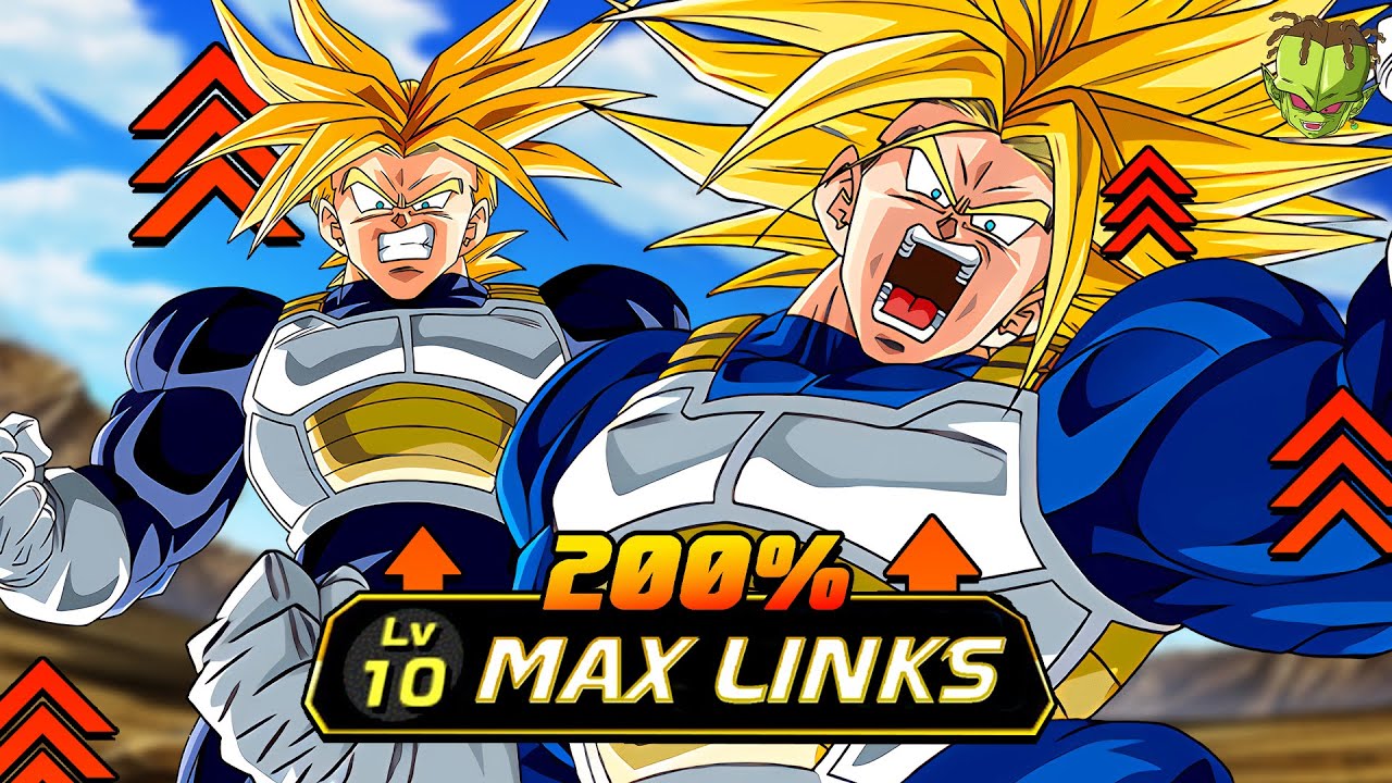 SUPER TRUNKS NO TIENE SENTIDO! 200% FULL LEVEL LINKS SHOWCASE | Dokkan Battle