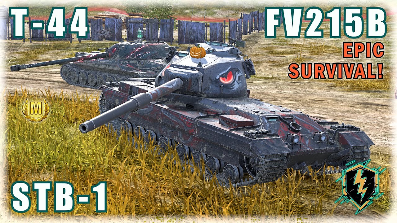 EPIC SURVIVAL!!!🔥FV215B • STB-1 • T-44 | World of Tanks Blitz Replays