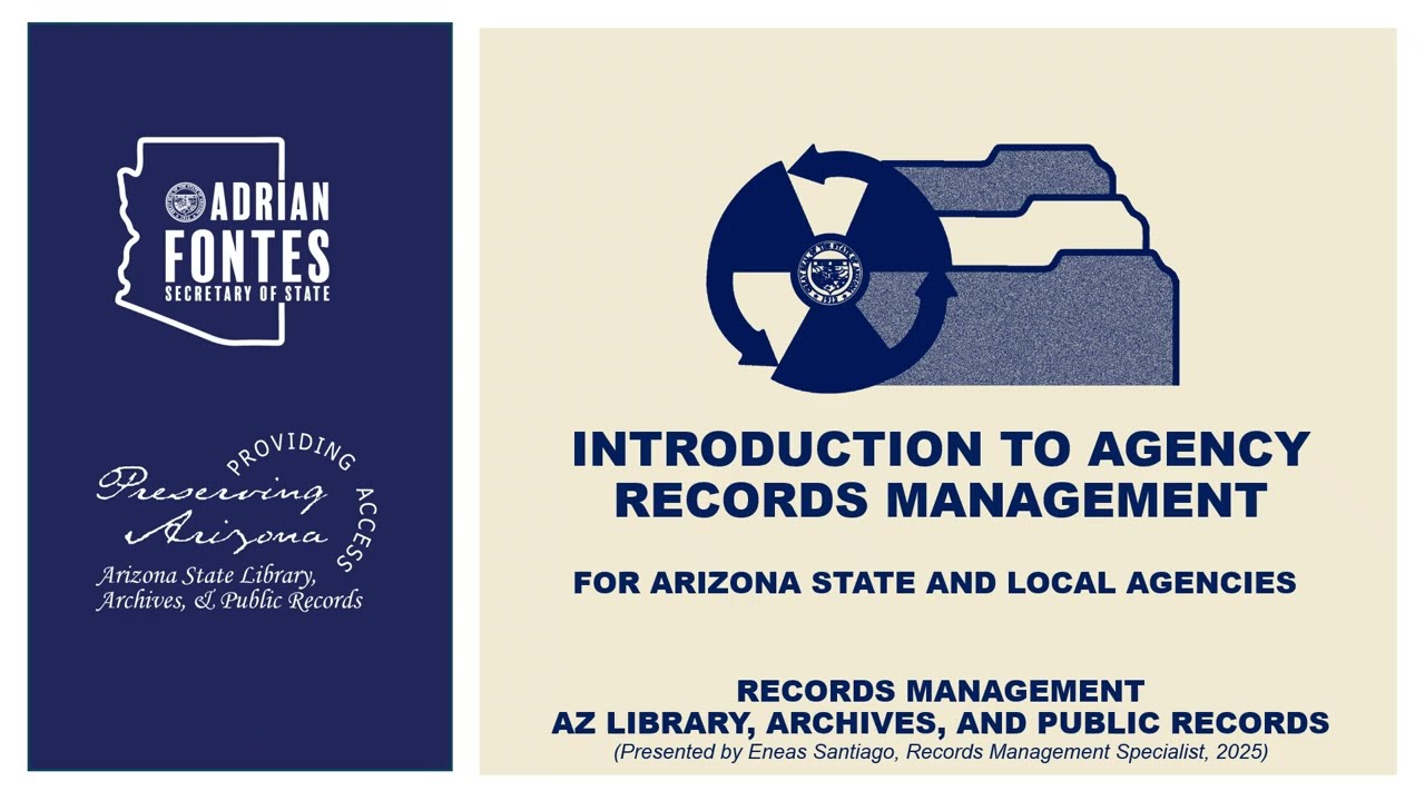 INTRODUCTION TO AGENCY RECORDS MANAGEMENT