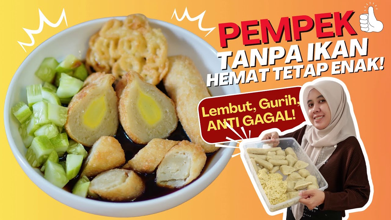 TANPA IKAN ‼️ CUMA PAKAI TERIGU DAN TAPIOKA, BISA JADI PEMPEK ENAK!
