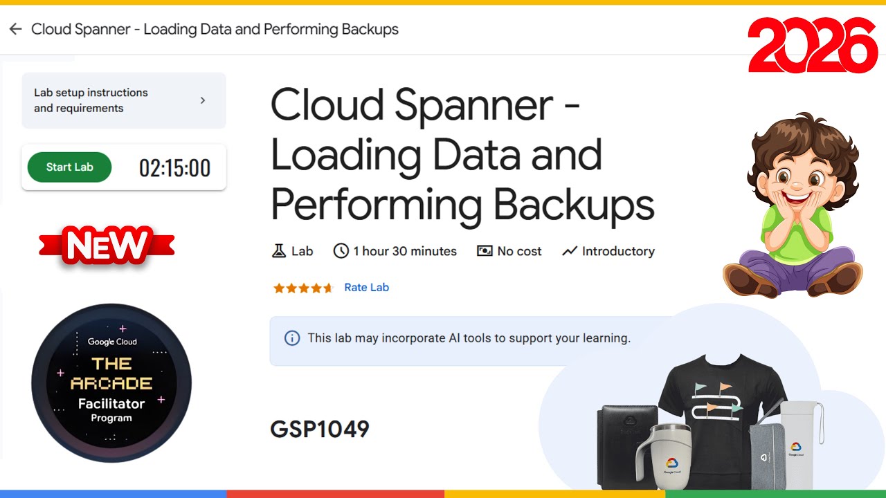 Cloud Spanner - Loading Data and Performing Backups | GSP1049