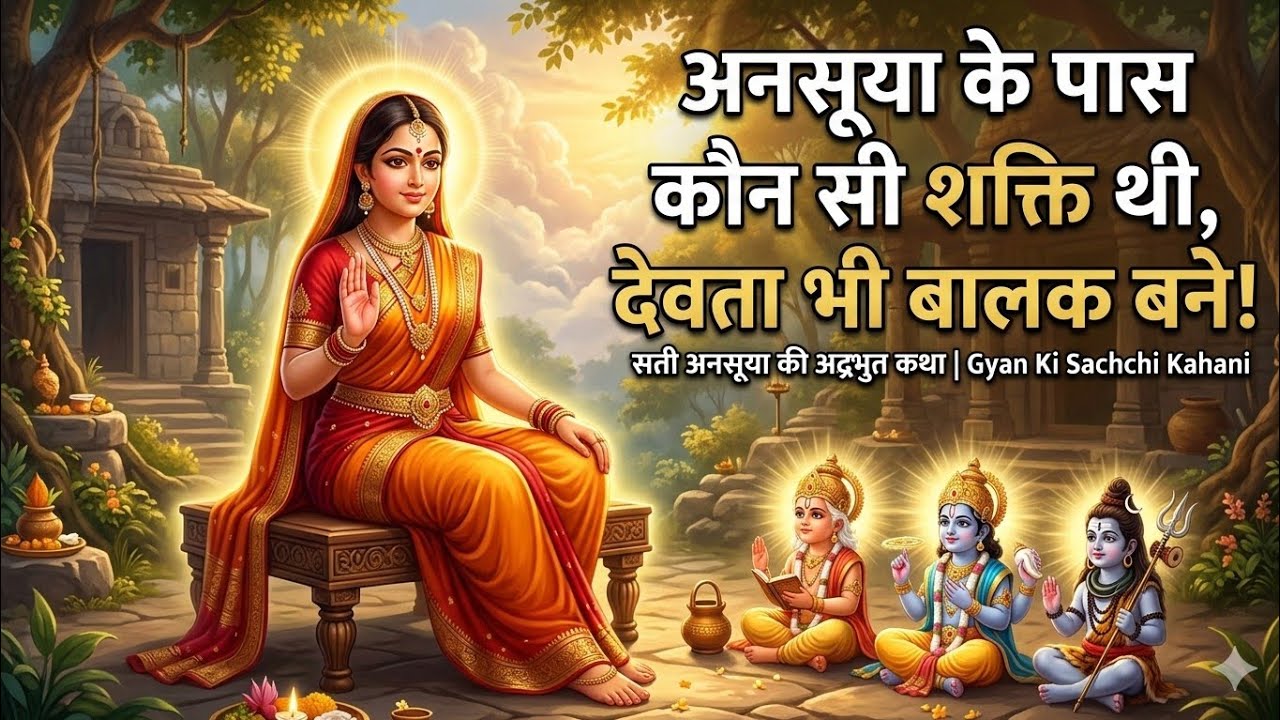 अनसुया के पास कोन सी शक्ति थी,देवता भी बालक बने! | सती अनसूया की अद्भुत कथा/gyan ki sachchi/kahani/