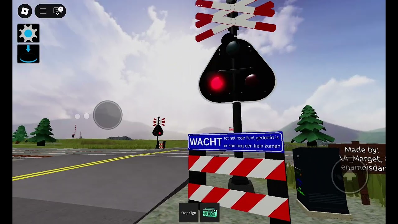 Two trains at dutch crossing second crossing
