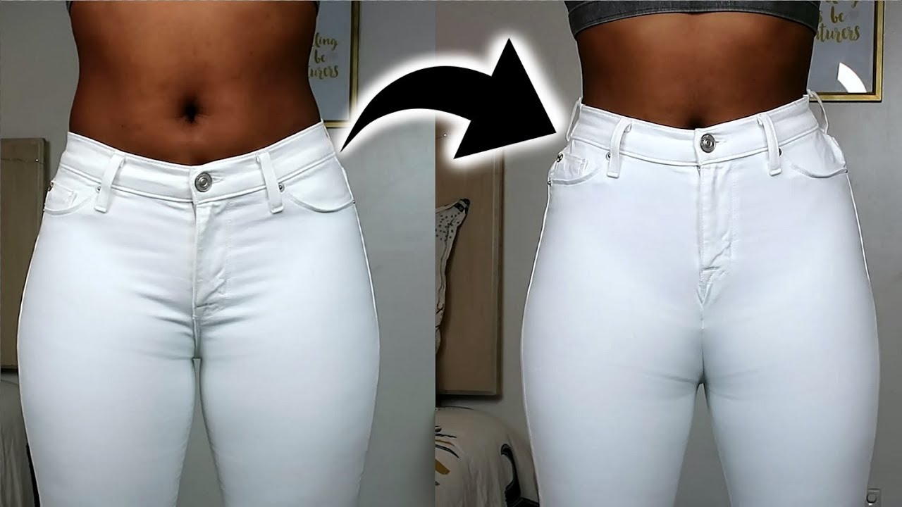 How To Easily Transform Low Waist Jeans To High Waist Jeans! | DIY