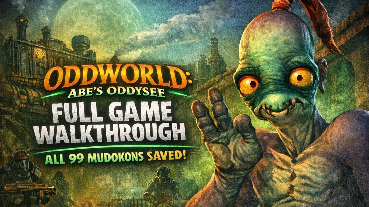 Oddworld: Abe&rsquo;s Oddysee &ndash; Full Game Walkthrough (PS5) | All 99 Mudokons Saved | No Commentary
