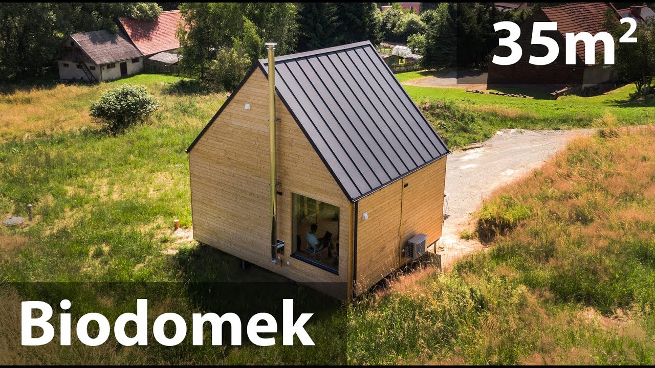Biodomek 35m2 -  ekologiczny, całoroczny dom modułowy na zgłoszenie z antresolą, tani w utrzymaniu