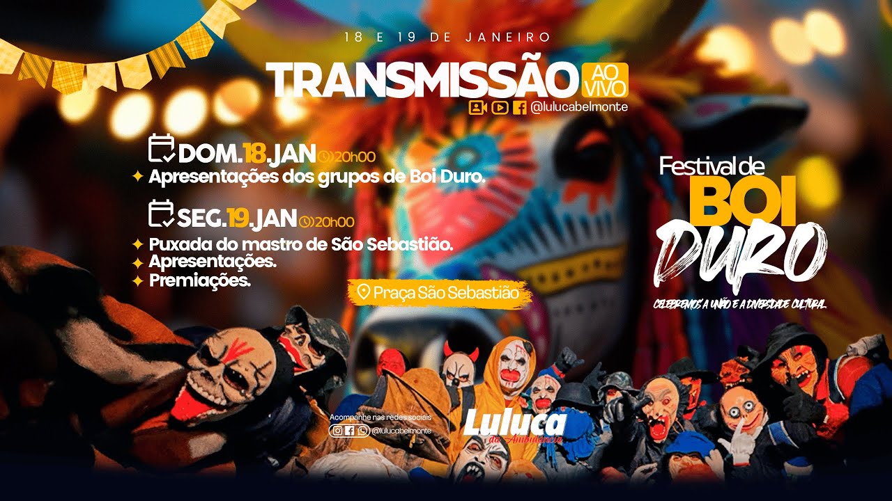 2º Noite de Apresentação Estamos ao vivo com o tradicional Boi Duro de Belmonte