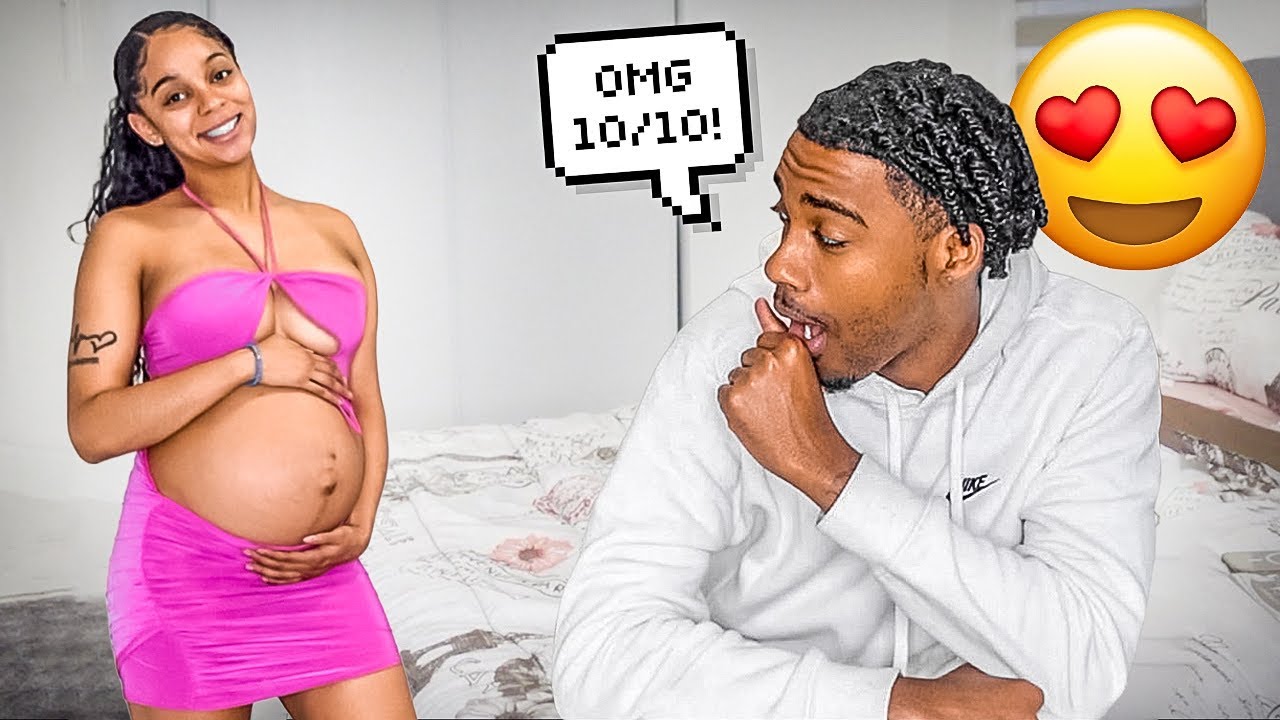 BUMP REVEAL! RATING MY GIRLFRIEND'S HOT PREGNANCY OUTFITS...