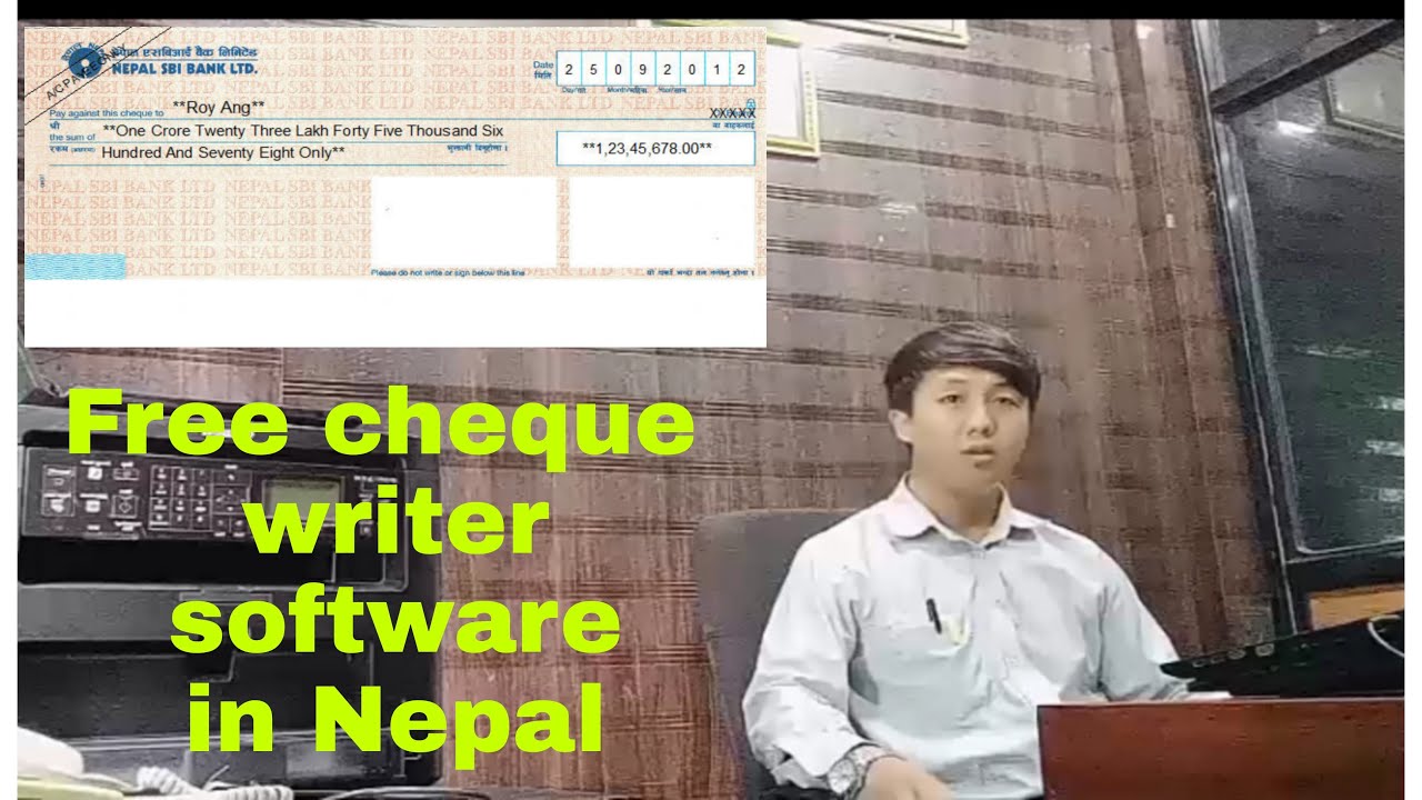 How to cheque write by printer|Free Cheque print software in nepal|How to write on cheque by printer