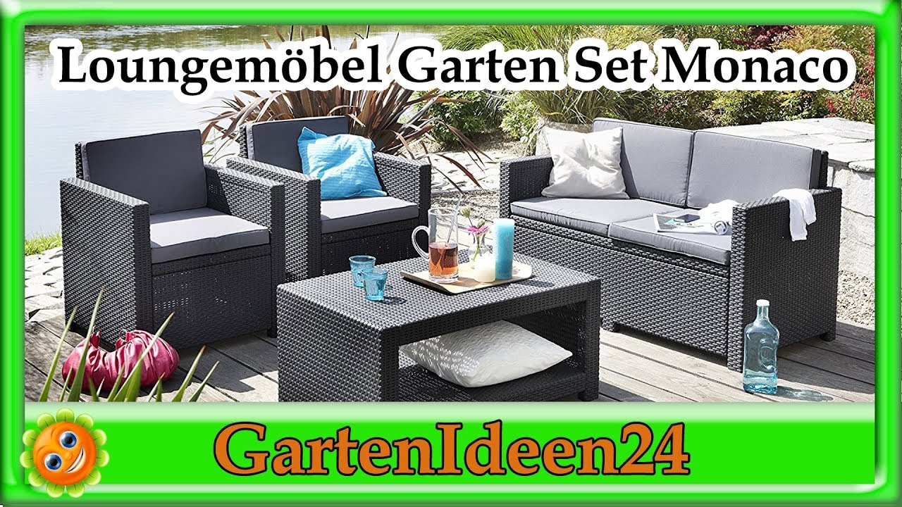 Lounge Set Garten, Monaco, | Gartenidee | Loungemöbel aus Rattan für Terrasse, Garten und Balkon