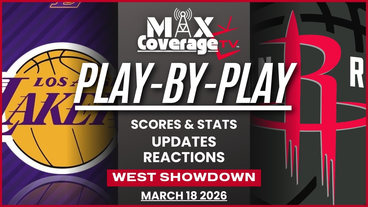 🔴LIVE - Los Angeles Lakers vs Houston Rockets - Play-By-Play & Reactions (3/18/26)