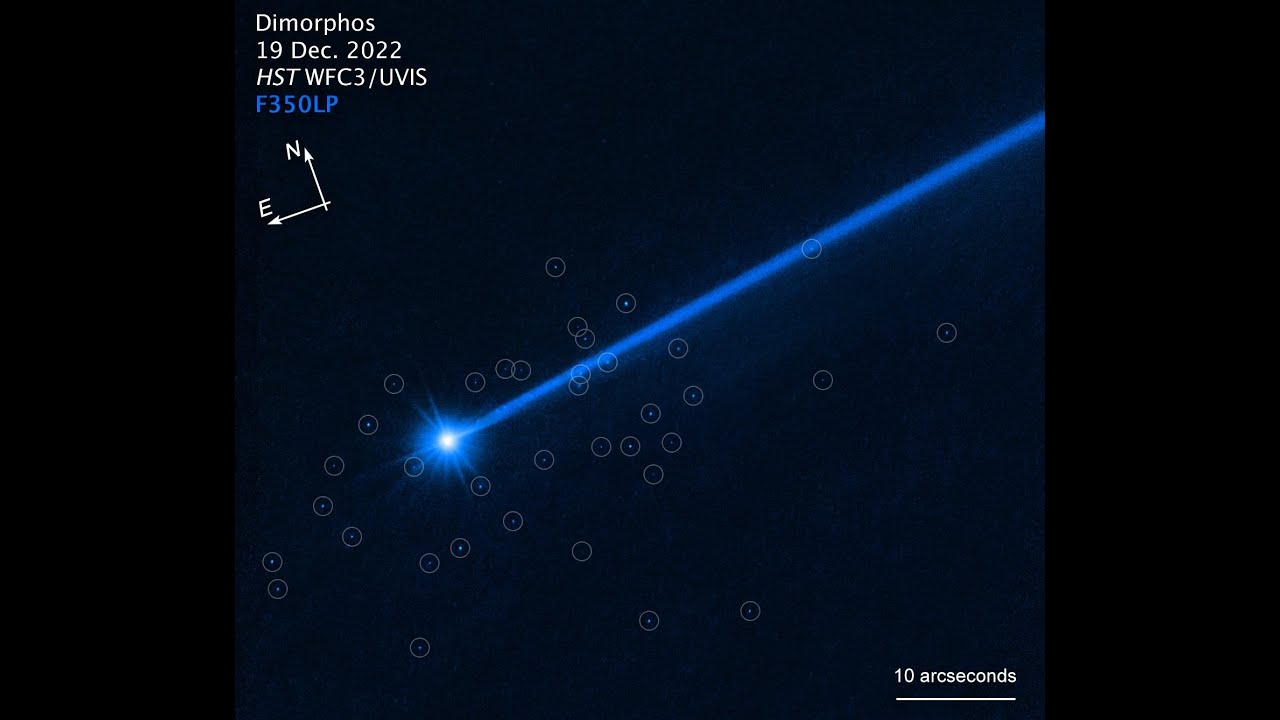 Hubble Discovers Boulders Escaping The Asteroid Dimorphos