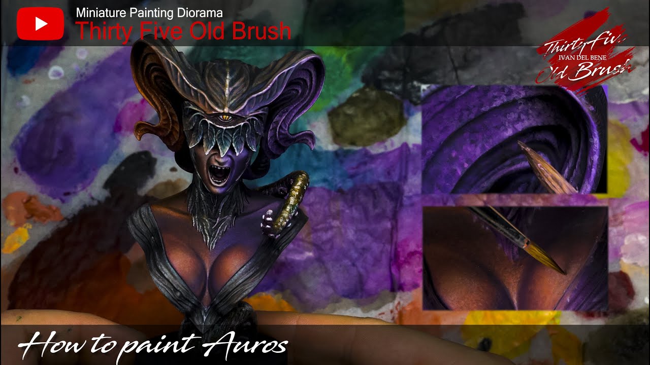 AUROS.. Painting 1:10 bust with textured skin