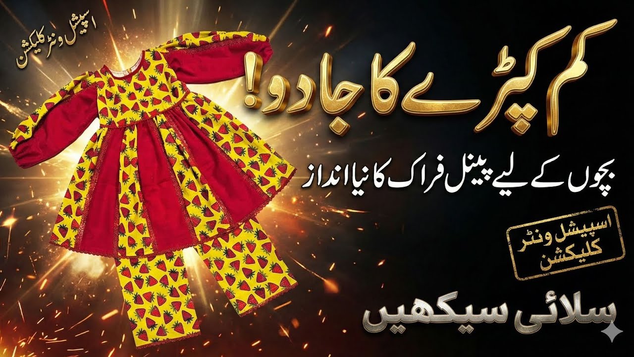 Winter Special Collection For 4 Year's Baby Girl/Panels Frock Design/Easy Tutorial 
