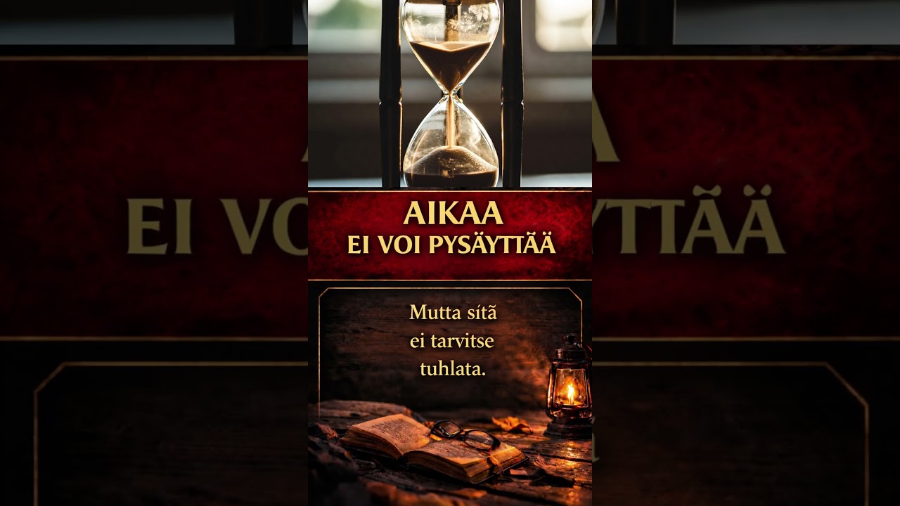 Aikaa Ei Voi Pys&auml;ytt&auml;&auml;&hellip; Mutta Sit&auml; Ei Kannata Tuhlata