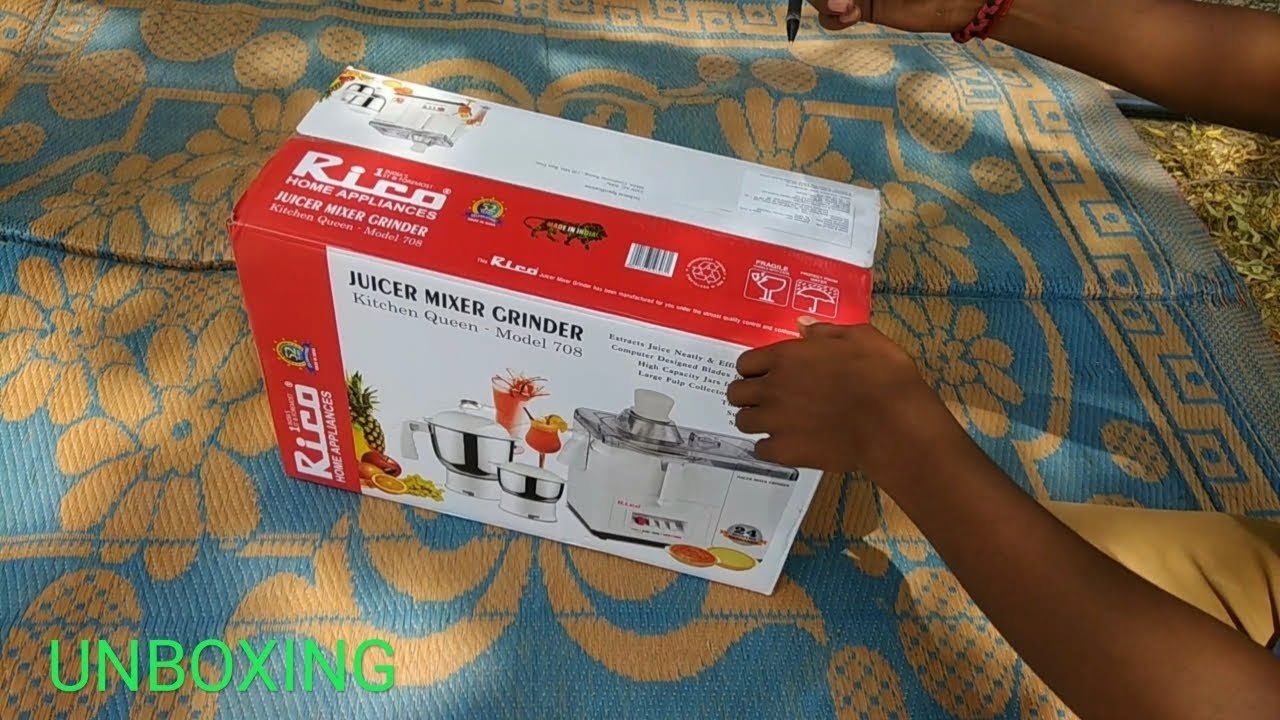 Rico Brand Juicer Mixer Grinder Kitchen Queen Model 708 Unboxing?
