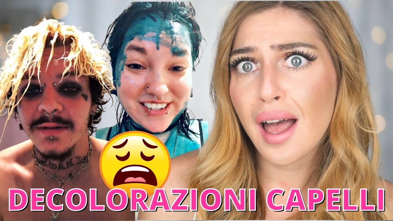 DECOLORAZIONI CAPELLI ANDATE MALE!😭 Reaction peggiori HAIRSTYLE DYE #tiktok #capelli
