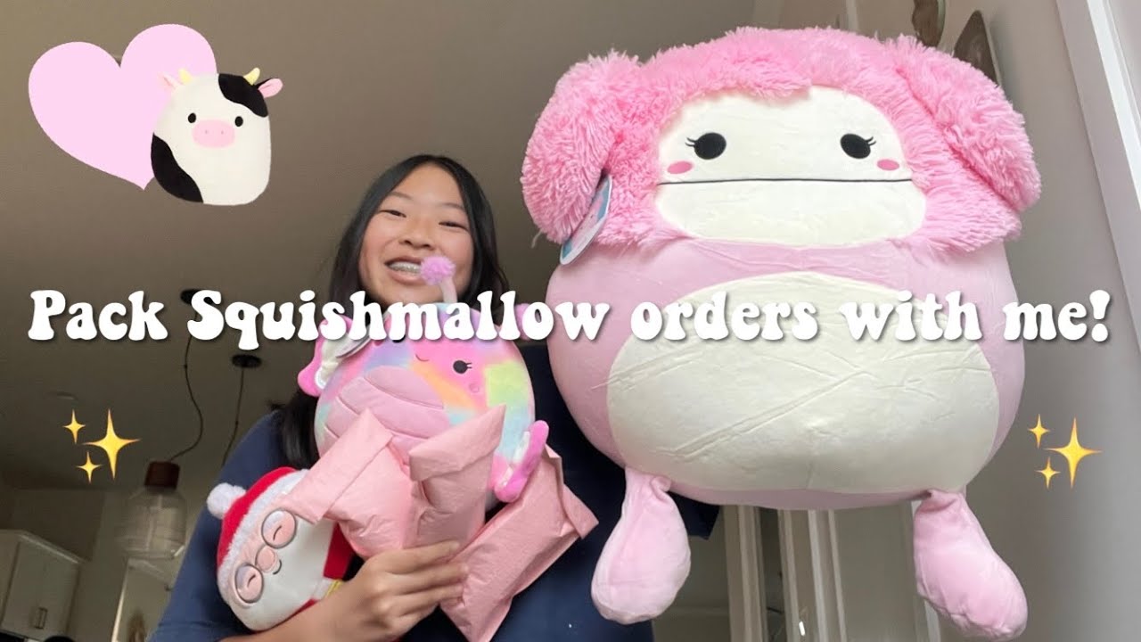 PACK SQUISHMALLOW ORDERS WITH ME!