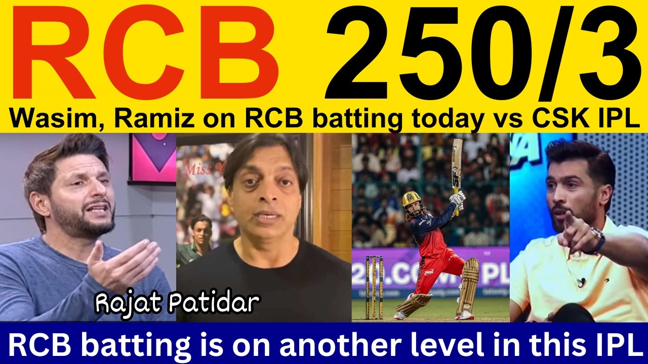 Shahid Afridi shocked 😱 on RCB 250/3 batting today vs CSK | PAK Media, Ramiz Speaks on IPL 2026