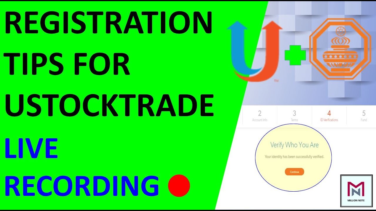 USTOCKTRADE රෙජිස්ටර් කරන ක්&zwj;රමය  LIVE RECORDING එක | USTOCKTRADE  REGISTRATION TIPS