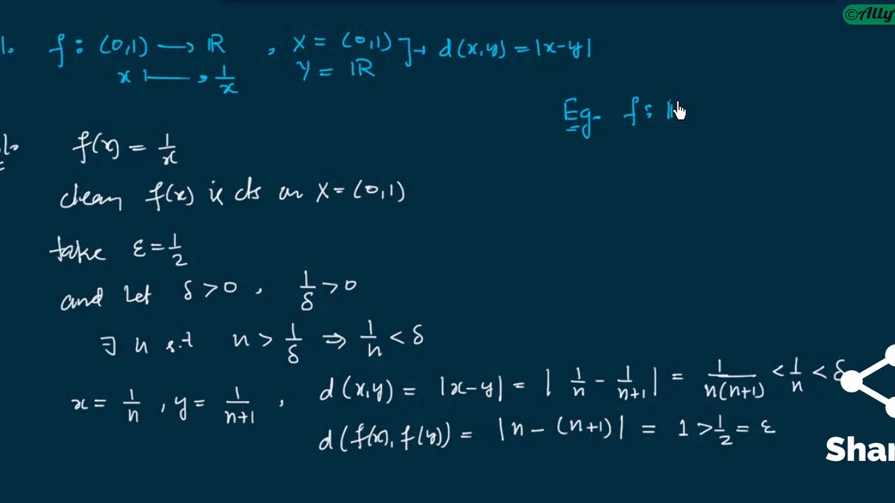 43. Uniform Continuity in Metric space - Introduction
