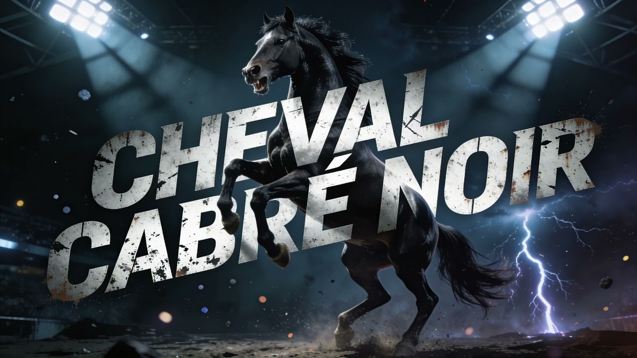 Cheval cabr&eacute; noir