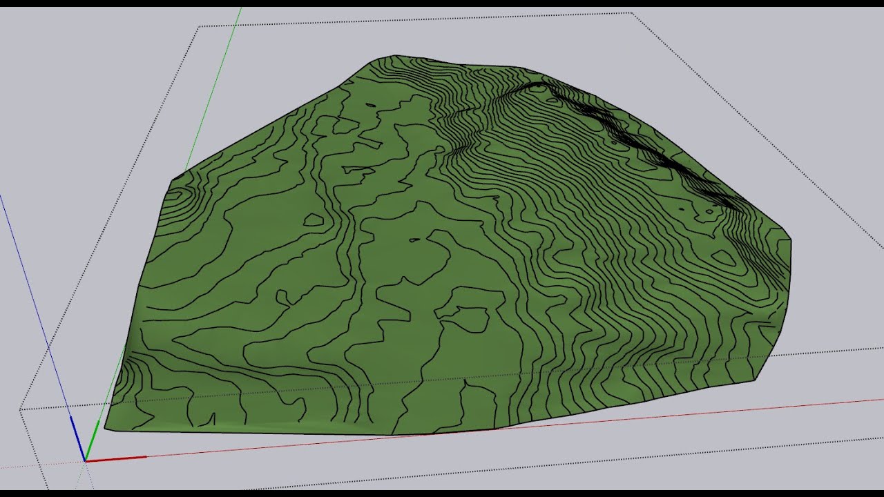 TOPOGRAFIA EN SKETCHUP ( Exportación curvas de nivel, terraceo y Herramienta de Caja de Arena)