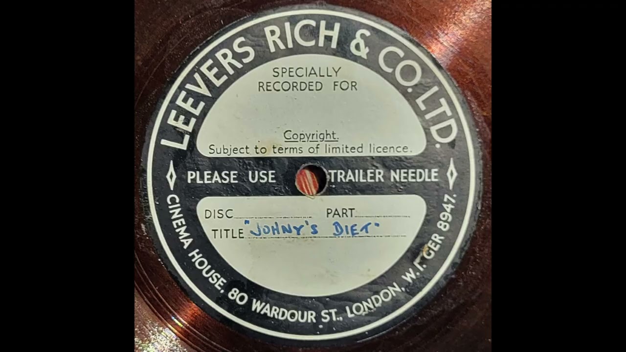 Johnny's Diet - private recording c.1950
