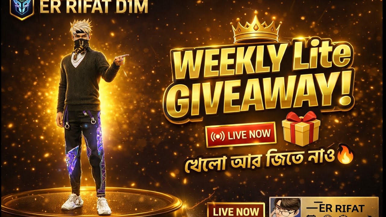 🎁 Weekly Lite Giveaway! 💎 Free Fire Live | কাস্টম খেলো আর জিতে নাও! 🇧🇩