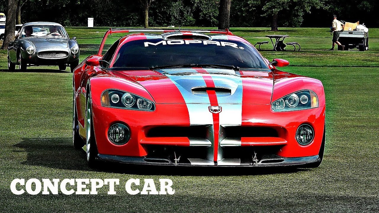 The Dodge Viper GTSR Concept Car is seen in motion. And it's sexy as hell