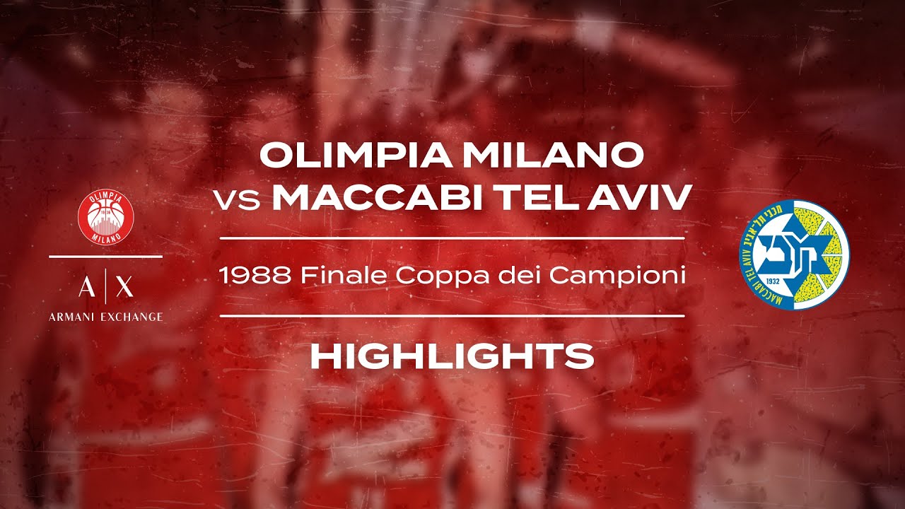 Finale Coppa dei Campioni 1988 Olimpia Milano-Maccabi Tel Aviv: gli Highlights