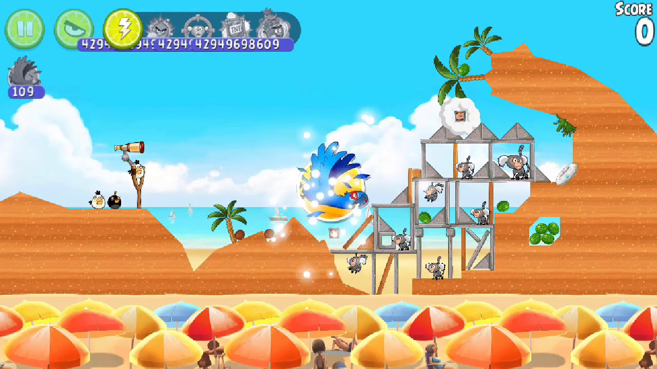 Angry Birds Rio Beach Volley All levels