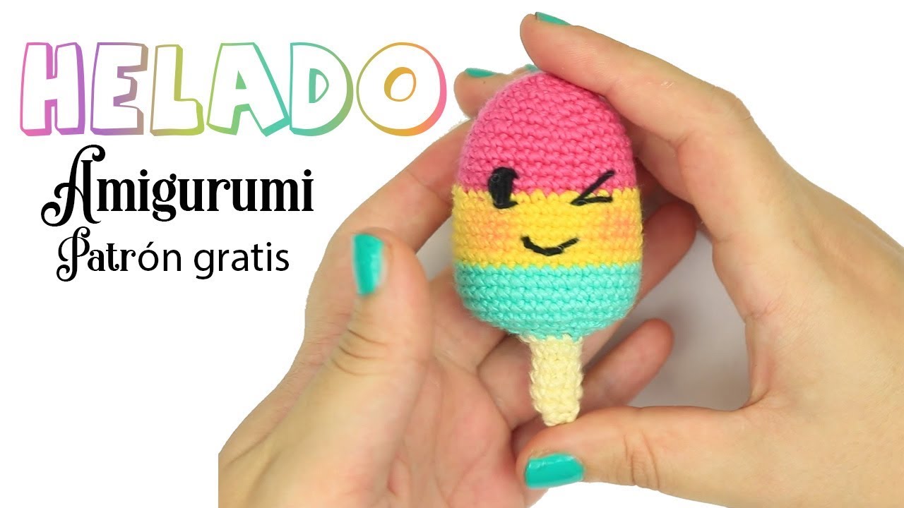 Helado amigurumi, paso a paso, ideal principiantes (English subtitles)