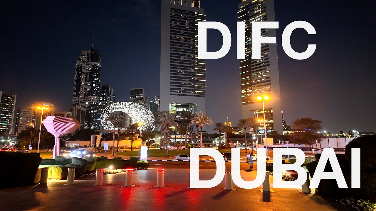 DIFC Dubai Night Walk 4K | Dubai International Financial Centre Nightlife Walk