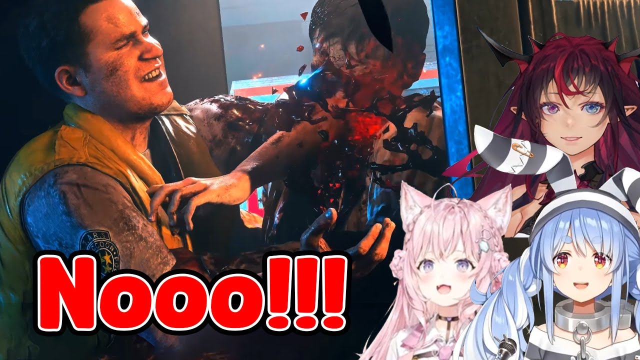 【Hololive】Их реакция, когда они увидели, как Брэда Викерса укусил зомби【Resident Evil 3: Remake】