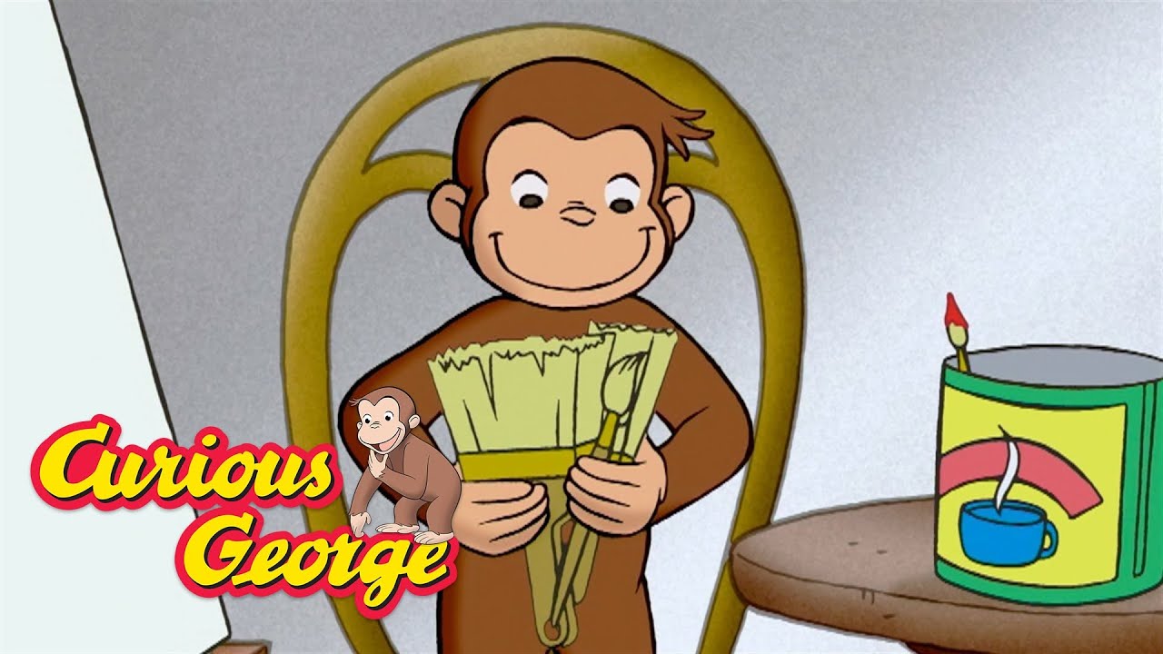 George Learns to Paint!  🐵 Curious George 🐵 Kids Cartoon 🐵 Kids Movies